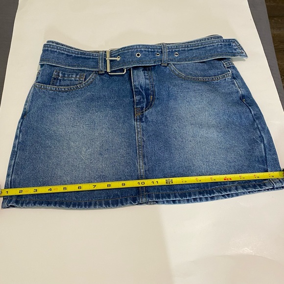 I JOAH Urban Basics U2B medium mini denim skirt with belt and pockets - Picture 11 of 14